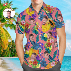 Benutzerdefinierte Gesicht Shirt personalisierte Foto Männer Hawaiihemd Geschenk für ihn