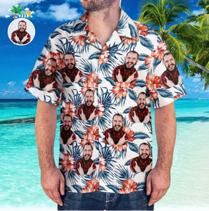 Benutzerdefiniertes Hawaiihemd Mit Haustiergesicht, Personalisiertes Strand-hawaiihemd