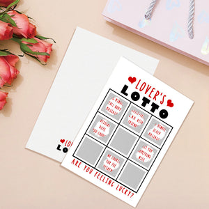Lover's Lotto Rubbelkarte, Valentinstagsüberraschung, Lustige Rubbelkarte - DePhotoBoxer