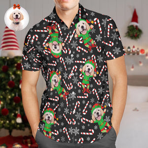 Benutzerdefinierte Gesichts-hawaii-hemden. Das Mops-elf-weihnachts-hawaii-hemd-geschenk - DePhotoBoxer