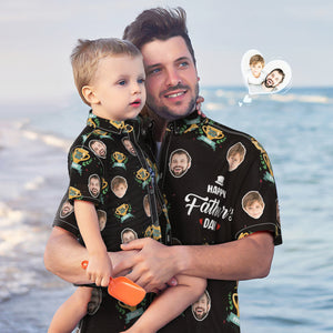 Benutzerdefinierte Foto Hawaiian Hemd Personalisierte Gesicht Hawaiian Hemd Geschenk Vatertag Geschenk für Beste Papa jemals