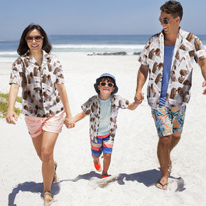 Benutzerdefinierte Foto Hawaiian Shirt Eltern-Kind trägt personalisierte Hawaiian Shirt Geschenk für Familie mit meiner Familie