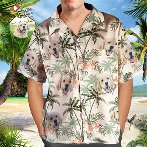 Individuelles Hawaii-hemd Mit Hundegesicht, Vintage-hawaii-strandhemden, Geschenke Für Haustierbesitzer, Geschenke Für Haustierliebhaber - DePhotoBoxer