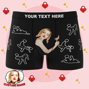 3D Previrew Personalize Face Boxer Custom Sexy Naughty Underwear Gifts for Him