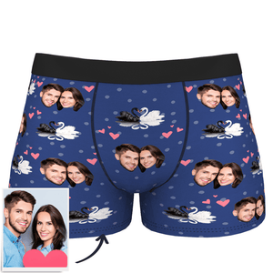 PERSONALIZED FACE BOXER SHORTS WITH FLAMINGO BEST GIFT FOR LOVE