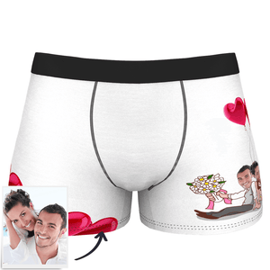 Valentinstag personalisierte Gesicht Boxer Shorts mit Herz Hochzeit Geschenke