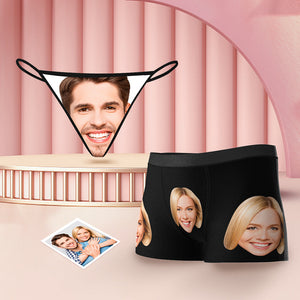 Maßgeschneiderte Sexy-gesichts-passende Unterwäsche Für Paare, Valentinstagsgeschenk Für Verliebte - DePhotoBoxer