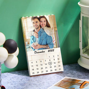 Personalisierte Foto Baustein Benutzerdefinierte Kalender Wichtige Datum Geschenke für Ihn