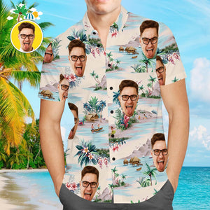 Benutzerdefinierte Hawaiian Shirts Berge und Flüsse Online Vorschau Aloha Beach Shirt Für Männer