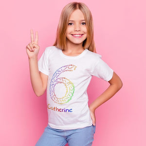 Benutzerdefiniertes Alter 1-6 T-Shirt Doppel-/Beidseitiger Druck Weiß Personalisiertes Kinderhemd Geburtstagsgeschenk