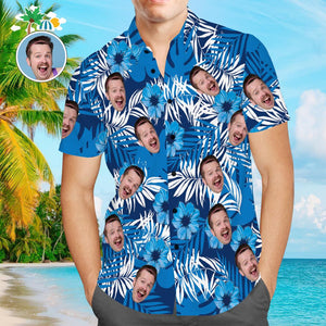 Benutzerdefinierte Hawaiian Shirts Blumen und Blätter Design Online Vorschau Personalisierte Aloha Beach Shirt Für Männer