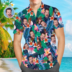 Benutzerdefinierte Hawaiian Shirts Bunte Blumen Online Vorschau Personalisierte Aloha Beach Shirt Für Männer
