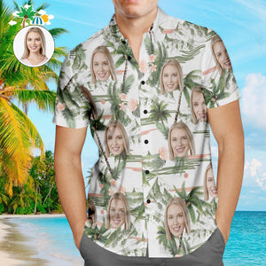 Benutzerdefinierte Gesicht Online Vorschau Personalisierte Hawaiian Shirt All Over Print Kokosbaum