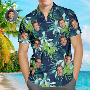 Benutzerdefinierte Hawaiian Hemden Blätter und Blütenblatt Online Vorschau Aloha Beach Shirt für Männer