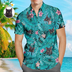 Benutzerdefinierte Hawaiian Shirts Schwarze Katze Online Vorschau Personalisierte Aloha Beach Shirt Für Männer