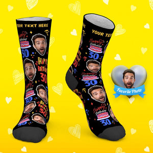 Personalisierte Gesichtssocken Personalisierte Foto-Socken Happy Birthday-Socken