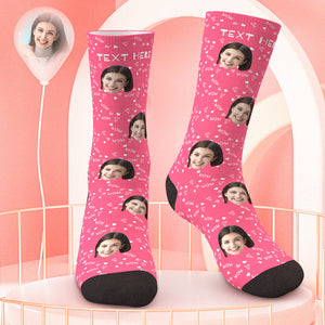 Benutzerdefinierte Socken Geschenke für ihre Muttertagsgeschenke oder Geburtstagsgeschenke Rosa Socken