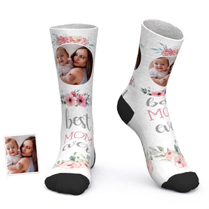 Kundenspezifische Foto-Socken Best Mom Ever Comfort Socks Bestes Geschenk für Mama