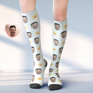 Benutzerdefinierte Gesicht Knie High Socks Personalisierte Foto Socken Be Mine