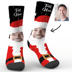 Weihnachtsmann Gesicht Socken Fröhliche Weihnachten Kundenspezifische Socken - Beste Geschenk für Liebhaber