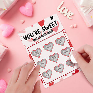 Rubbelkarte „you're Sweet“. Lustige Rubbelkarte Zum Valentinstag