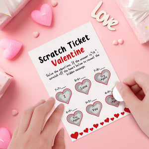 „i Love You“-rubbelkarte. Lustige Rubbelkarte Zum Valentinstag