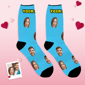 Personalisierte Gesicht Socken - Foto Socken Valentinstagsgeschenk