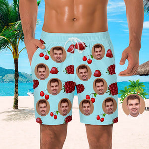 Custom Men's Beach Shorts Men's Photo Shorts Fruit Design
