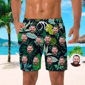 Custom Face Beach Trunks für Herren mit Foto-Shorts mit Allover-Print – Cool Handsome