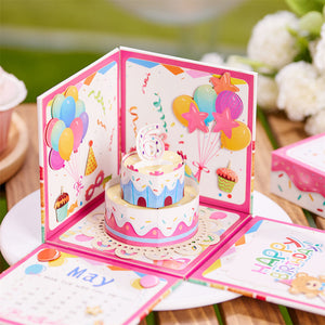 Personalisierte Geburtstags-exploding-überraschungsbox-karte, Individuelle 3d-pop-up-grußkarte - DePhotoBoxer