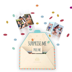 Personalisieren Sie Die Überraschungs-konfetti-karte Zum Geburtstag Mit Einer Explodierenden Box-karte. Benutzerdefinierte Foto-3d-pop-up-grußkarte - DePhotoBoxer