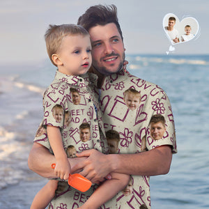 Benutzerdefiniertes Gesicht Hawaiian Shirt Passend Vatertag Shirt Vatertag Geschenk für Liebe Dad