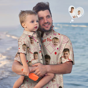 Benutzerdefiniertes Gesicht Hawaiian Shirt Passend Vatertag Shirt Vatertag Geschenk für Sweet Papa