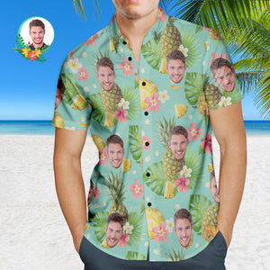 Benutzerdefinierte Männer Hawaiian Shirt Kurzarm Frische Früchte Button Down Strand Sommer Hawaiian Shirts für Männer