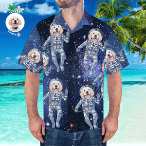 Benutzerdefiniertes Hawaii-hemd Mit Gesicht, Personalisiertes Hawaii-hemd, Galaxy-muster-hemd - DePhotoBoxer