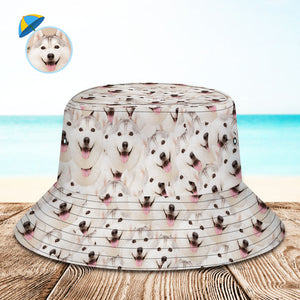 Benutzerdefinierte Bucket Hat Unisex Pet Face Mash Bucket Hat Personalisieren Breiter Krempe Outdoor Sommer Cap Wandern Strand Sport Hüte Geschenk für Liebhaber