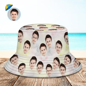 Benutzerdefinierte Gesicht Eimer Hut Unisex personalisierte Foto Sommer Cap Marmor Wandern Strand Hüte Geschenk für Liebhaber