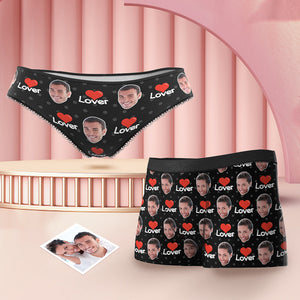 Passende Unterwäsche Für Paare Mit Individuellem Gesicht, Mein Liebhaber, Personalisiertes, Lustiges Unterwäsche-geschenk Für Liebhaber - DePhotoBoxer