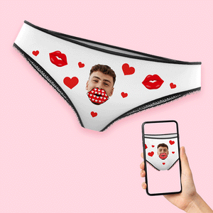 Benutzerdefinierte AR Gesicht Lippen und Herz Unterwäsche für Ihre personalisierten Strings Valentine Geschenk