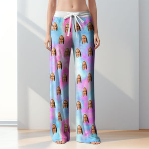 Benutzerdefinierte Damen-schlafanzughose Mit Batikmuster Und Farbverlauf - DePhotoBoxer