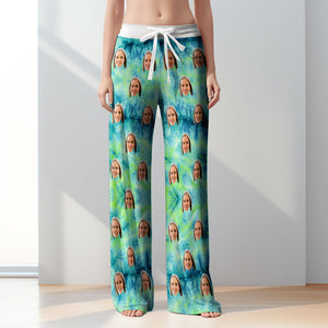 Maßgeschneiderte Damen-pyjamas Mit Batikmuster, Grüne Pyjamas Und Hosen - DePhotoBoxer