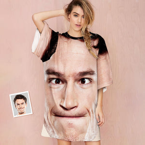 Kundenspezifisches Foto-gesichts-nachthemd Kreative Parodie-mann-gesichts-lustige Geschenke - DePhotoBoxer