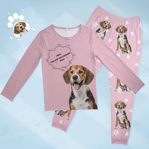 Personalisierter Haustier-foto-namens-pyjama, Personalisiertes Rundhals-hundekatzen-liebhaber-pyjama-geschenk Für Frauen - DePhotoBoxer