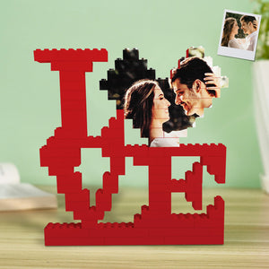 Custom Building Brick Photo Block Personalised Love Brick Puzzles Gifts for Lovers - makephotopuzzleuk