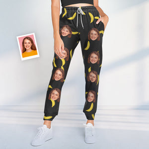 Benutzerdefiniertes Gesicht Jogginghose Personalisierte Bananen Design Unisex Jogger - Geschenk für Liebhaber