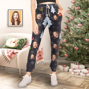 Benutzerdefinierte Gesicht Weihnachten Sweatpants Hosen Personalisierte Unisex Jogger Lustige Weihnachten Geschenk