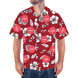 Benutzerdefinierte Logo Shirt Herren Hawaiihemd Lily Flowers