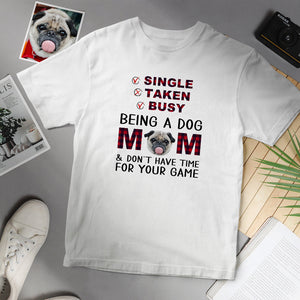 Benutzerdefiniertes Gesicht T-Shirt Besch?ftigt, ein personalisiertes Hemd der Hundemutter zu sein