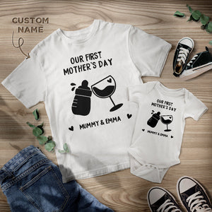 Personalized Name Our First Mother's Day Together 2022 Matching Outfit Mother's Day Gift