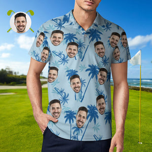 Benutzerdefiniertes Gesichts-poloshirt. Personalisierte Lustige Golf-shirts. Bringen Sie Das Gesicht Ihres Freundes Auf Polos - DePhotoBoxer